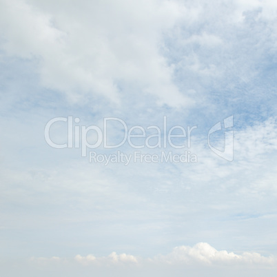 beautiful blue sky with light clouds