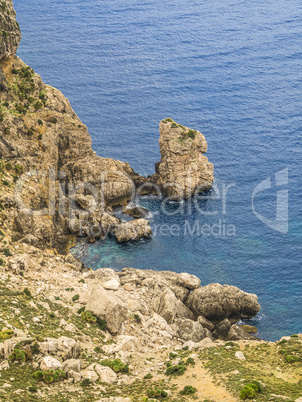 Mallorca Formentor - felsige Küste am Meer