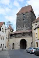 Ziegelgasse mit Ziegeltor in Amberg