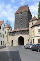 Ziegelgasse mit Ziegeltor in Amberg