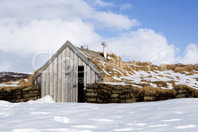 Tiny hut in Iceland