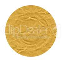 Round brown paper isolated