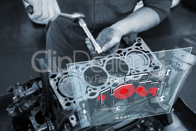 Composite image of engine interface