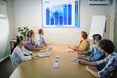 Composite image of business interface