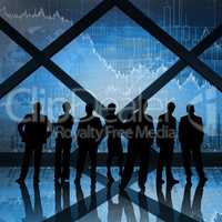 Composite image of business people