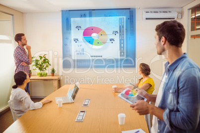 Composite image of global business interface