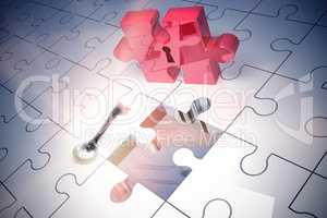 Key unlocking jigsaw