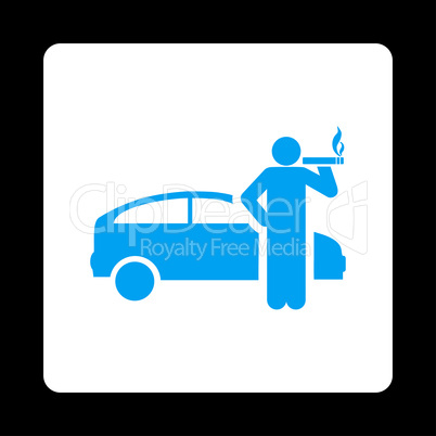 Smoking taxi driver icon