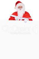 Weihnachtsmann Nikolaus zeigen Weihnachten Daumen hoch mit Schil