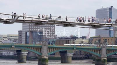 Pedestrians on the Millennium Bridge