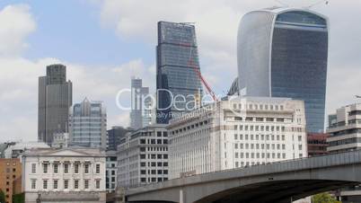 City of London Skyline at daytime medium close on business district