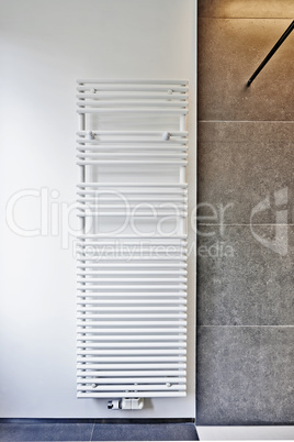 modern white towel rail