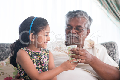 Serve water to elder