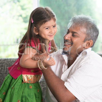 Father playing with kid