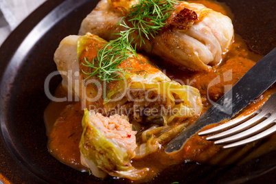 Cabbage rolls out young cabbage