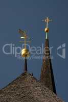 Himmelsrichtung Kompass kirche Dach Kupfer