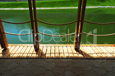 Deck on swimming pool