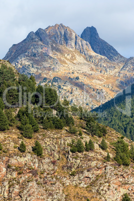 Beautiful mountain peaks in Andorra