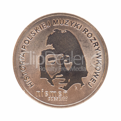 Czeslaw Niemen polish coin rear