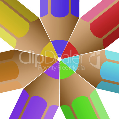 Colorful pencils set