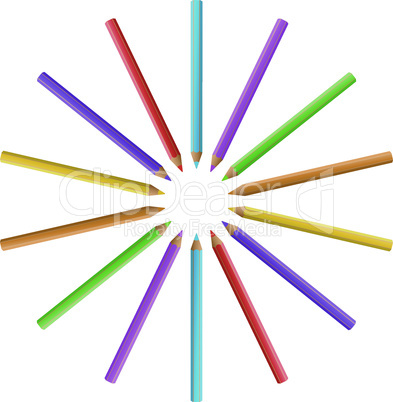 Colorful pencils set