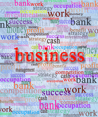 Business word with accompanying words