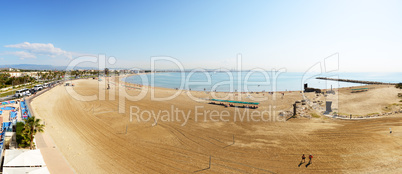 Panorama of the beach, Costa Dorada, Spain