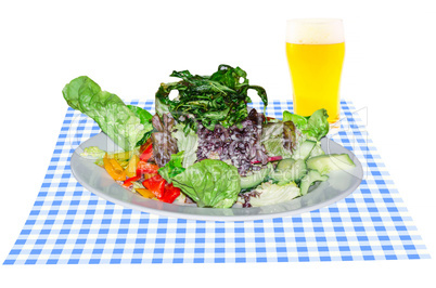 Bayrischer Salat mit Bierglas