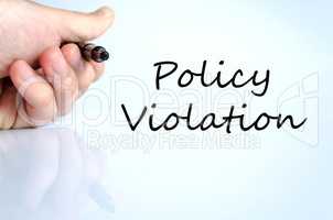 Policy Violation Hand Concept