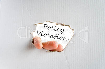 Policy Violation Hand Concept