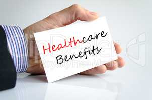 Healthcare benefits Text Concept