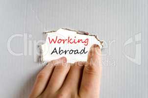 Working abroad Text Concept