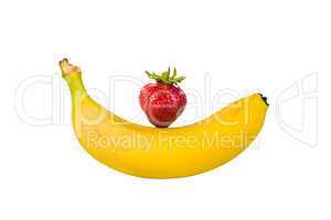 Banane und Erdbeere