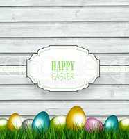 Wooden Easter Background