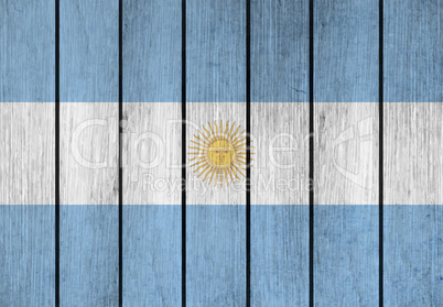 Wooden Flag Of Argentine