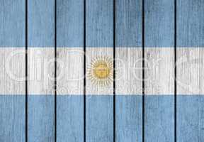 Wooden Flag Of Argentine