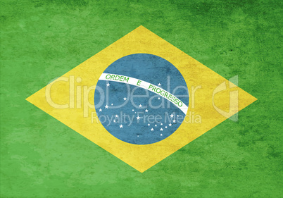 Grunge Flag Of Brazil