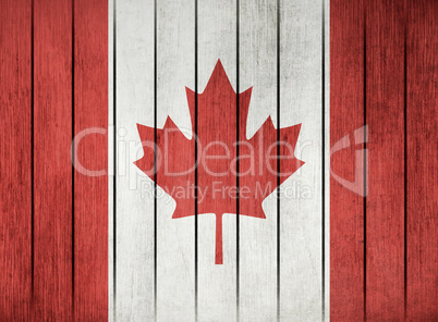 Wooden Flag Of Canada