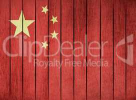 Wooden Flag Of China