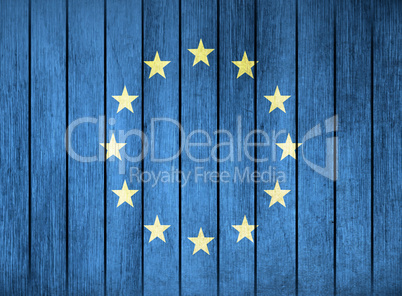 Wooden Flag Of Europa