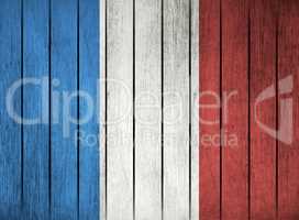Wooden Flag Of France