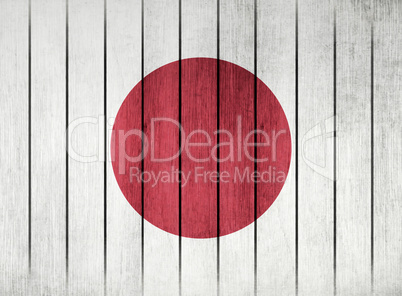 Wooden Flag Of Japan
