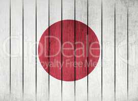 Wooden Flag Of Japan