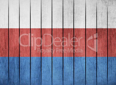 Wooden Flag Of Russia