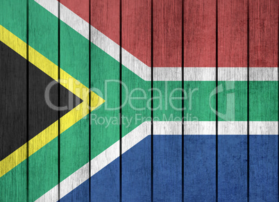 Wooden Flag Of South Africa
