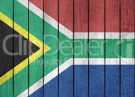 Wooden Flag Of South Africa