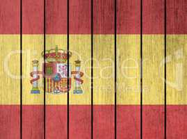 Wooden Flag Of Spain