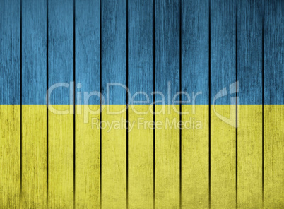 Wooden Flag Of Ukraine
