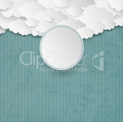 Vintage Background With Clouds