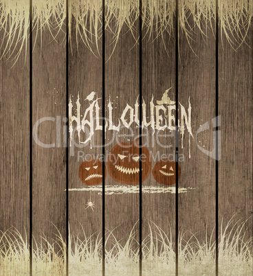 Wooden Halloween Background